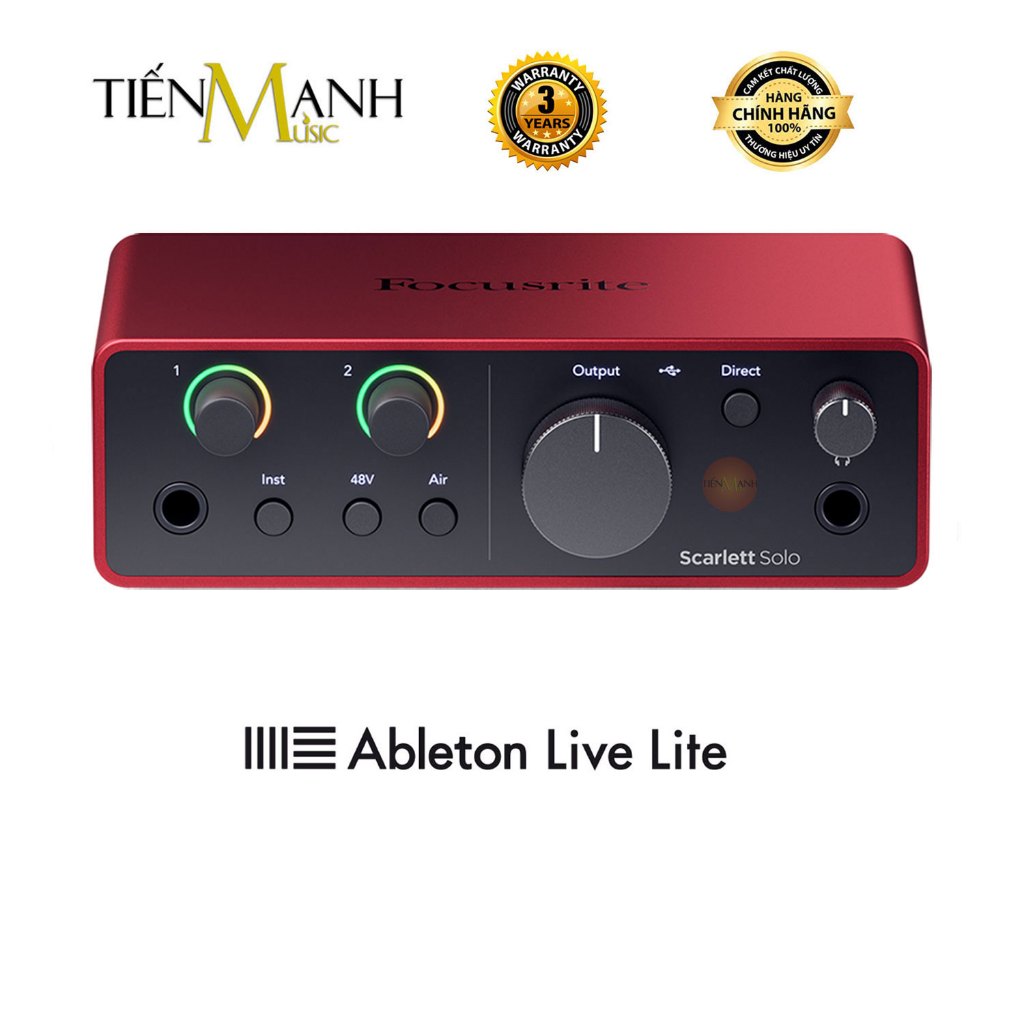 Chính Hãng Focusrite Solo Gen 4 Gen 3 Sound Card Âm Thanh Scarlett