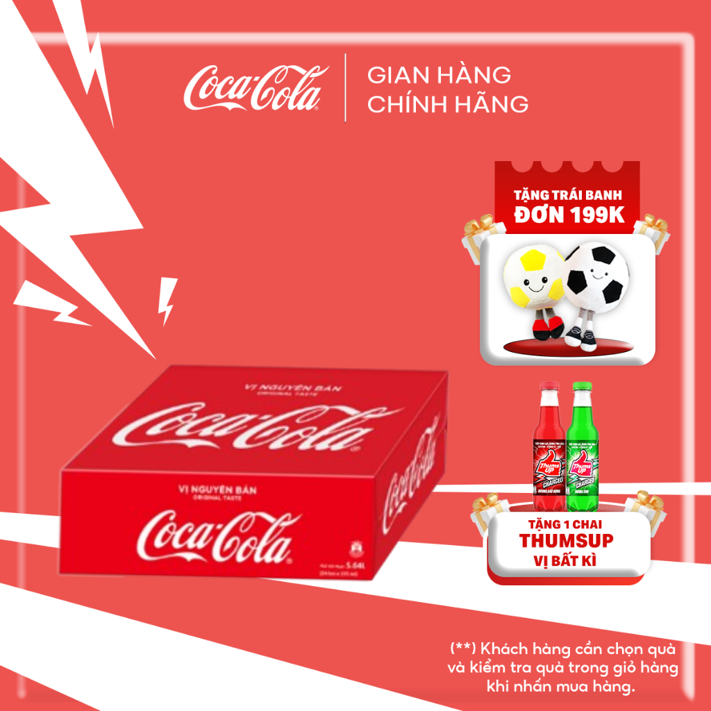 Thùng 24 Lon Mi nhon Nước Giải Khát Coca Cola vị Nguyên Bản Original