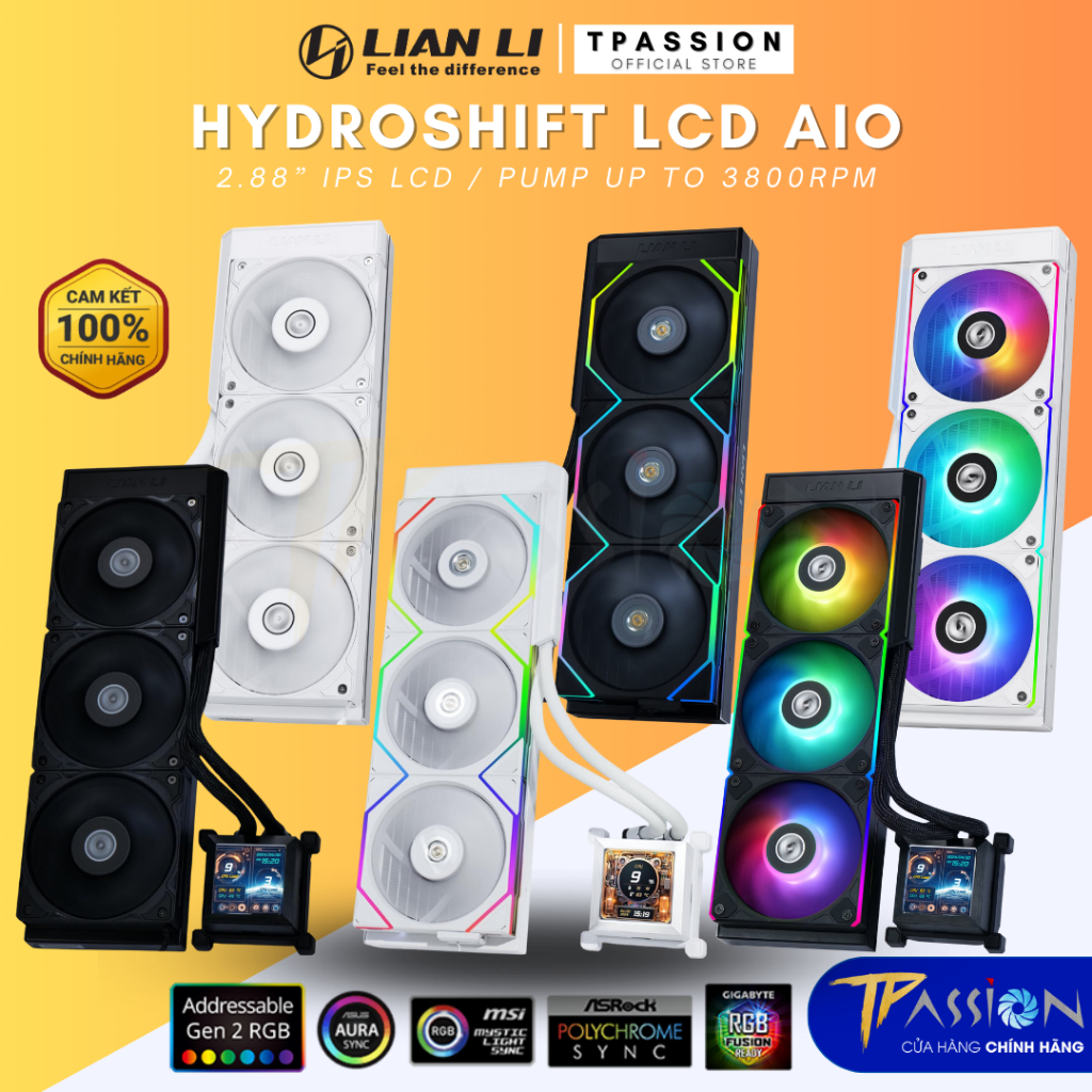 T N Nhi T N C Aio Cpu Lian Li Hydroshift Lcd S R Tl Black