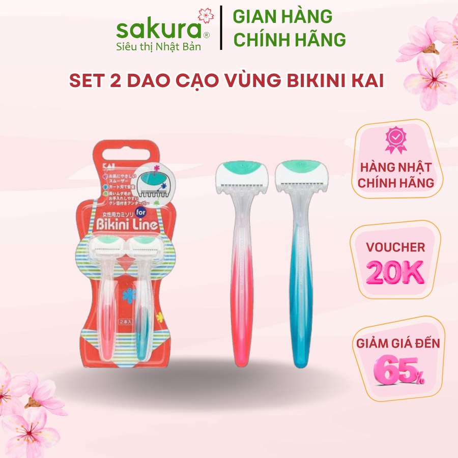 Set 2 dao cạo vùng Bikini KAI Nhật Bản Shopee Việt Nam