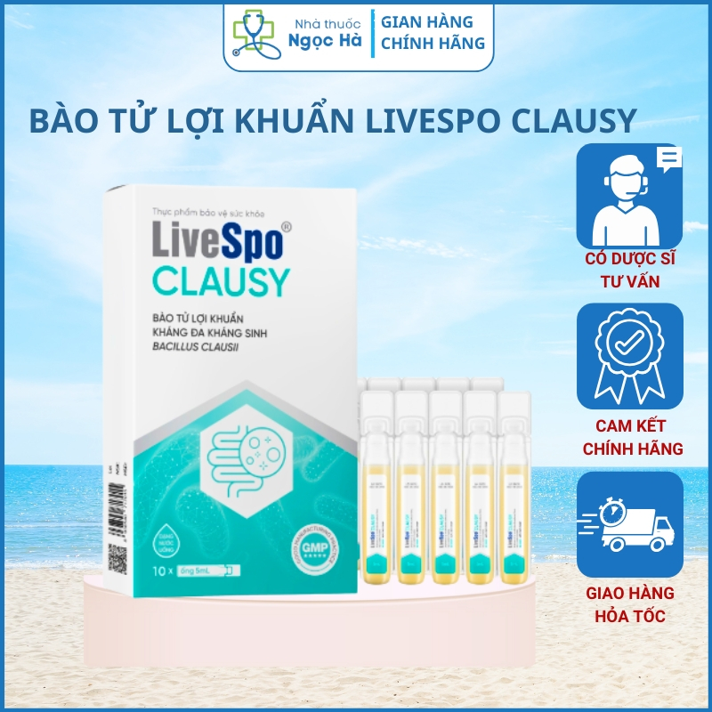 Men vi sinh LiveSpo Clausy Giảm rối loạn tiêu hóa cho người uống