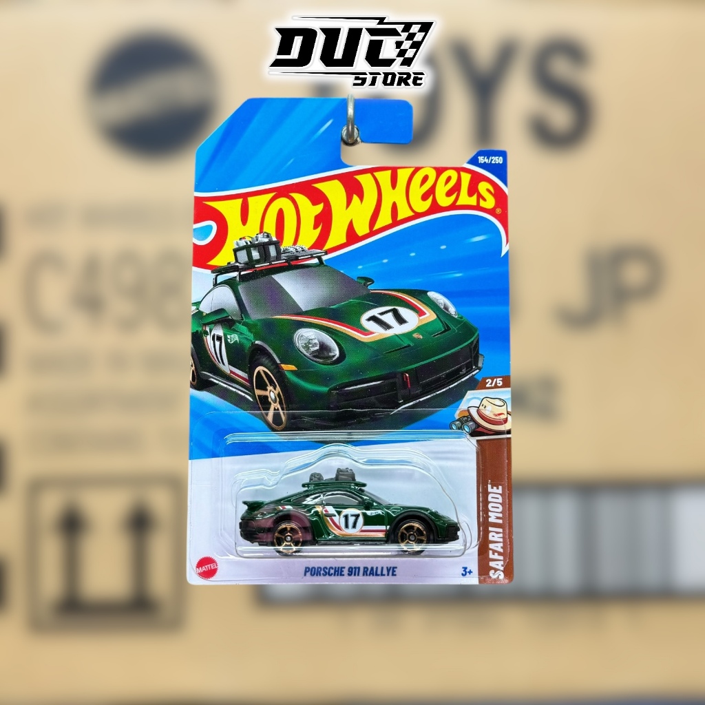 ducstore Xe mô hình HYW87 Hot Wheels Porsche 911 Rallye basic G case