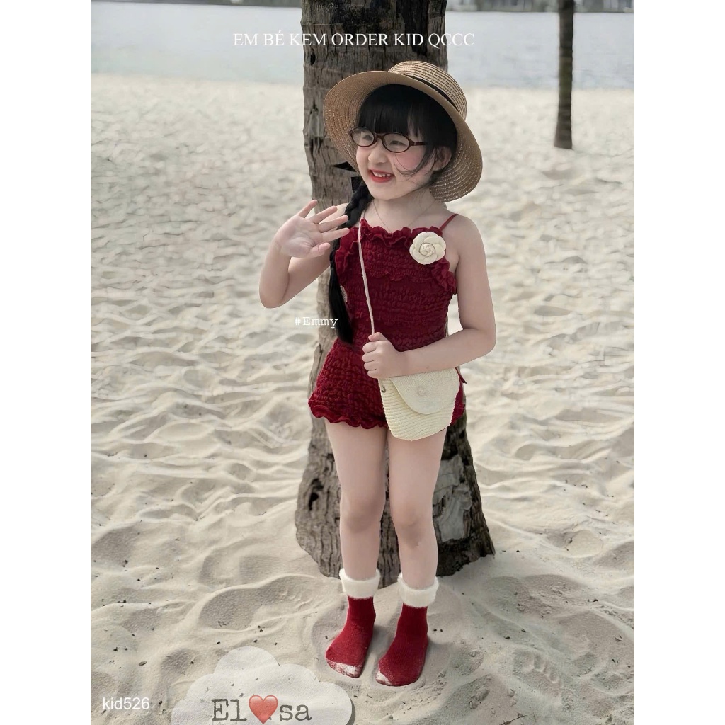 Bikini cho bé gái BIKINI ĐÍNH HOA SIÊU XINH cho bé từ Tuổi