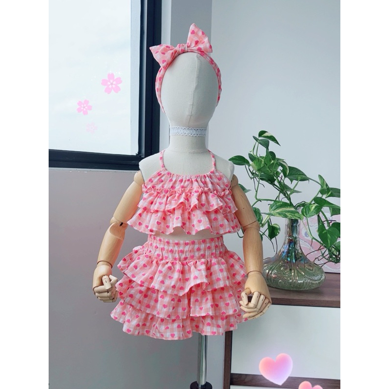 SET BIKINI cho bé gái Đồ bơi Áo Tắm Đi Biển Du Lịch Đi Bơi