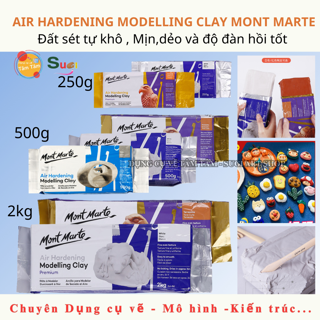 Đất sét tự khô Mont Marte Premiium Air Hardening Modelling Clay Mont