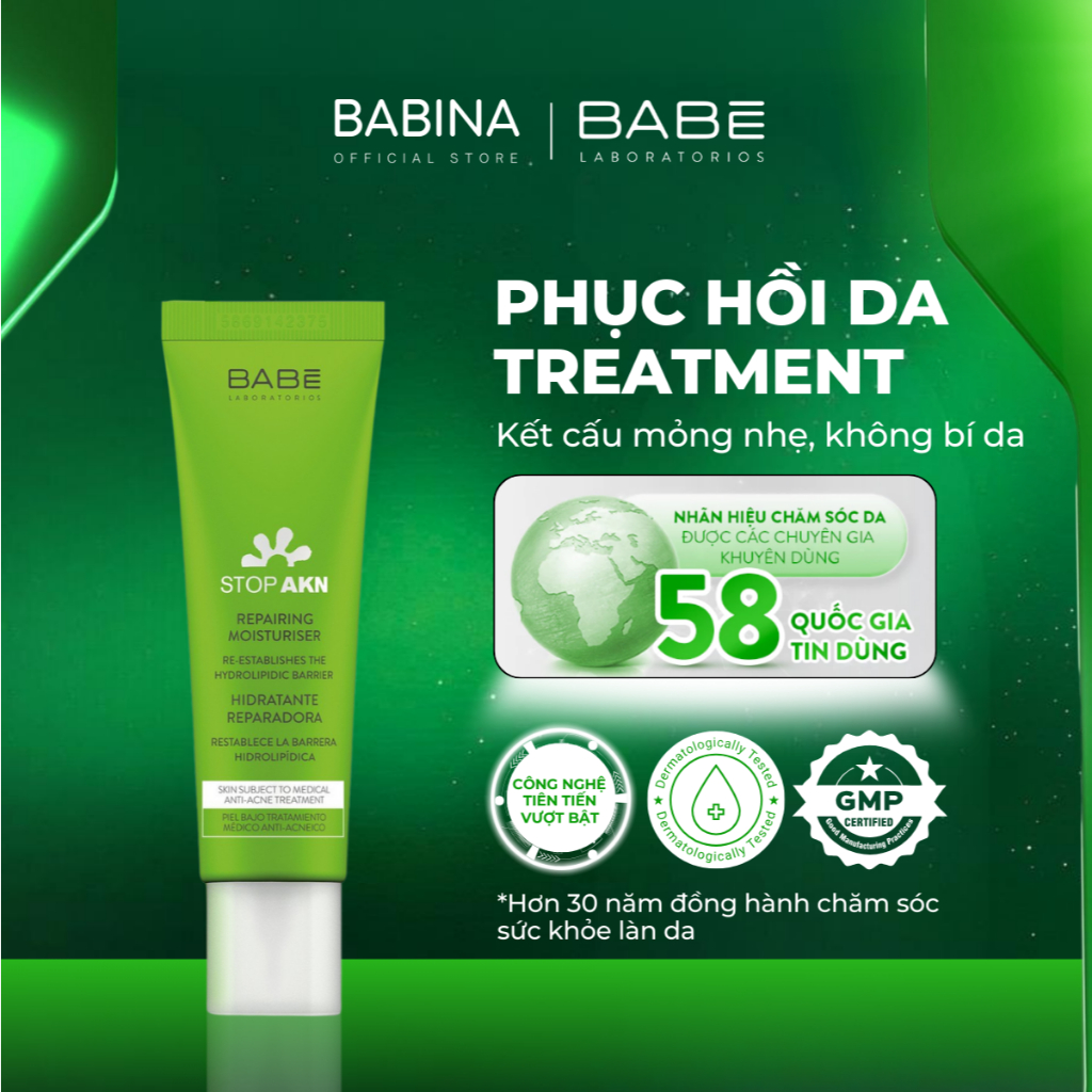 Kem Dưỡng Ẩm BABE Moisturising Cream Ngăn Ngừa Khô Da Phục Hồi Da 50ml