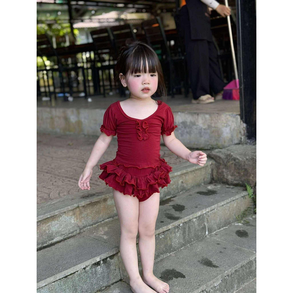 Đồ bơi cho bé set bộ bikini quần bèo cho bé gái size 10 30kg Shopee