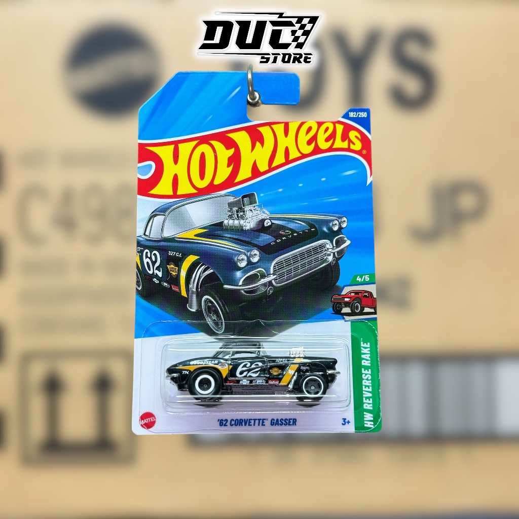 ducstore Xe mô hình JBC43 Hot Wheels 62 Corvette Gasser STH J CASE