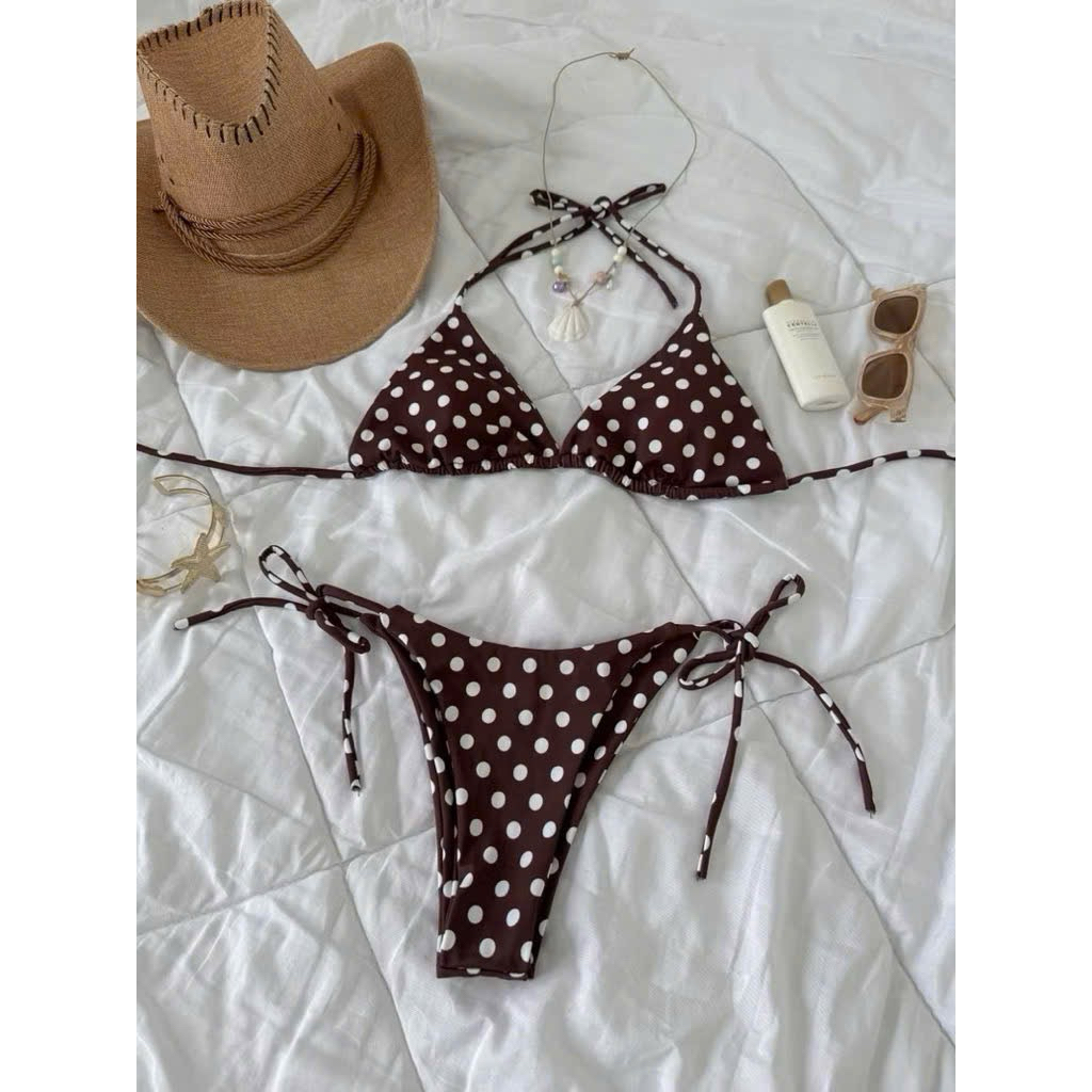 Bikini CAMCAM Bikini 2 mảnh chấm bi siêu xinh hàng cao cấp sẳn hàng