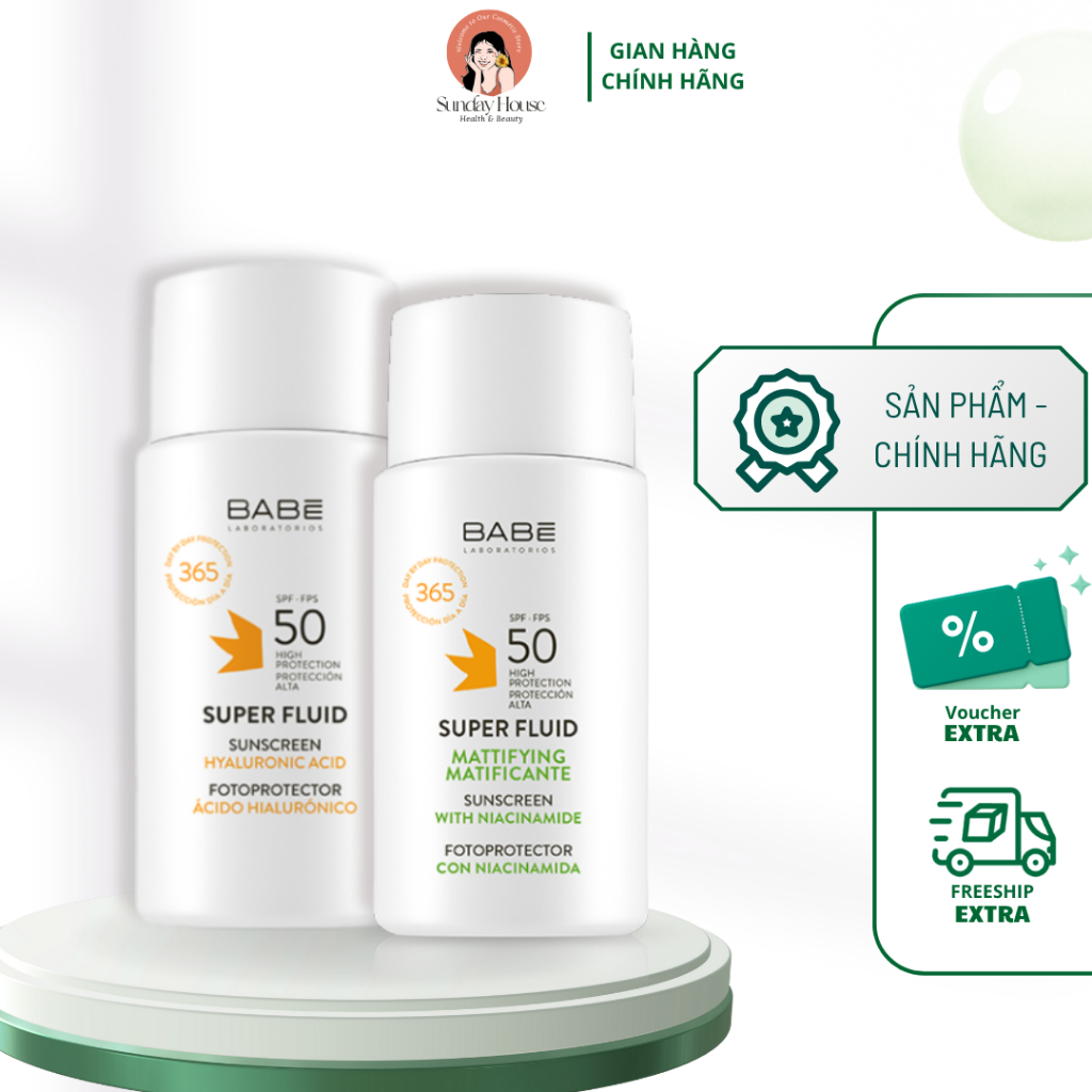 Ch Nh H Ng Kem Ch Ng N Ng Babe Super Fluid Mattifying Sunscreen Spf