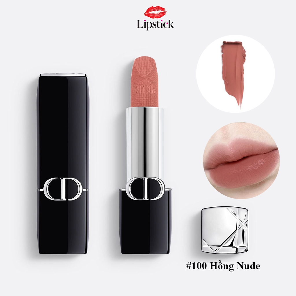 Son Dior Màu Nude Look Hồng Be Nude Velvet Finish MỚI NHẤT