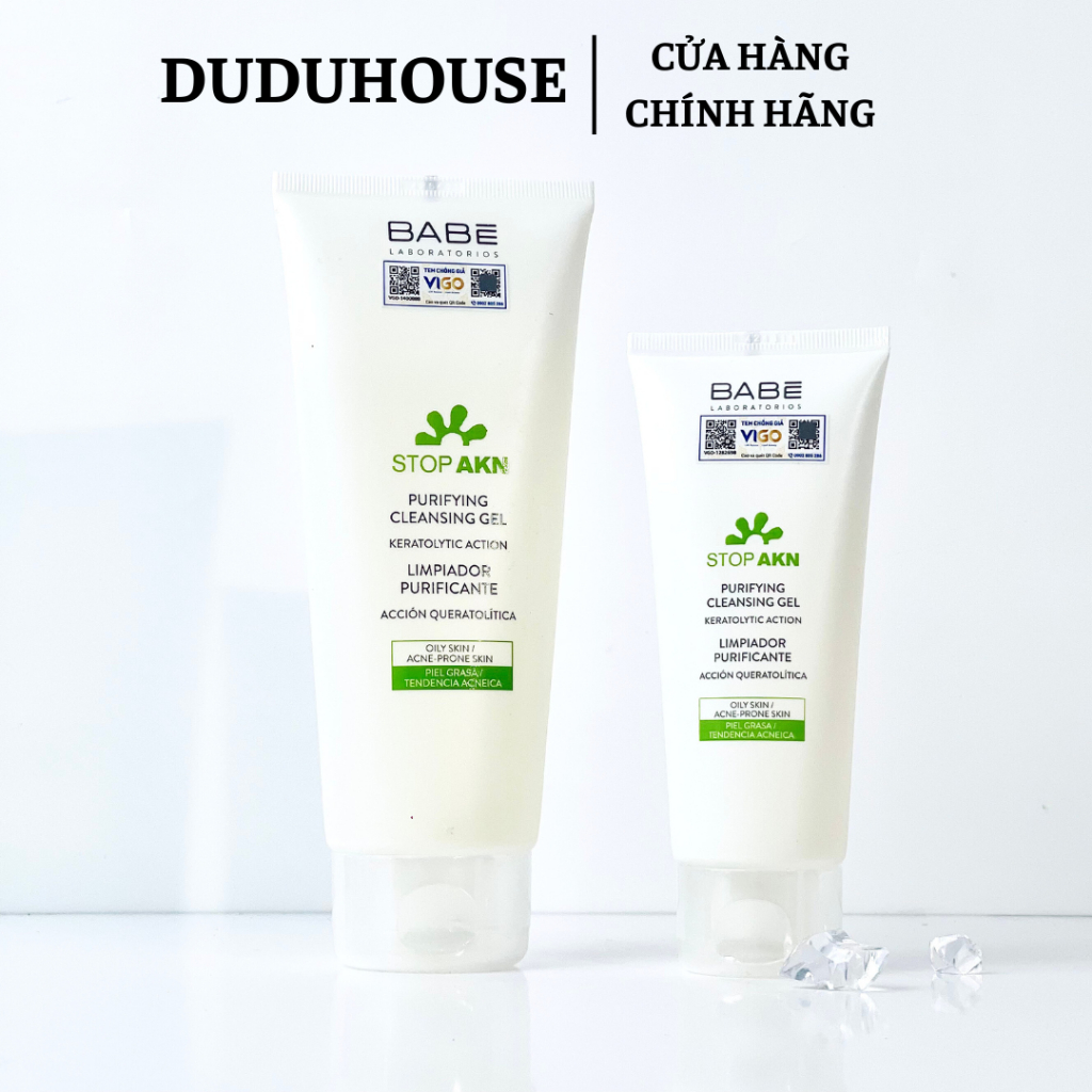 Sữa Rửa Mặt Babe Laboratorios Purifying Cleansing Gel Da Dầu Mụn ml