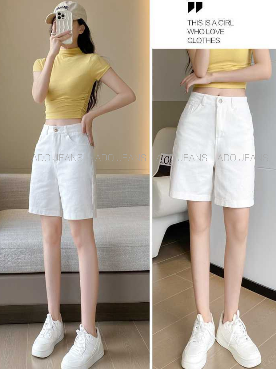 Quần Short Ngố Kaki Nữ Lưng Cao Ống Rộng Có Bigsize KKN Shopee