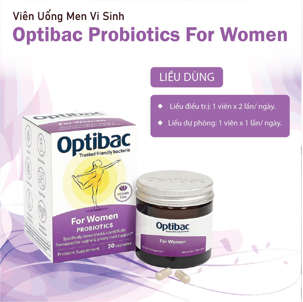 Men Vi Sinh B Sung L I Khu N Ph Khoa Optibac T M Probiotics For Women