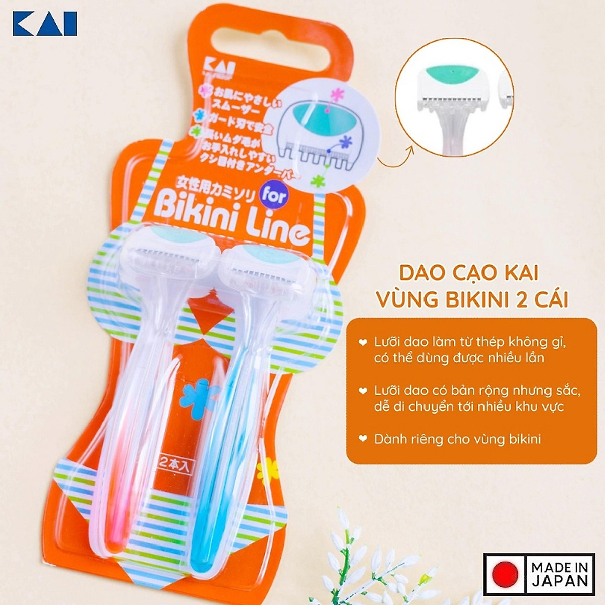 Dao Cạo Vùng Bikini Kai Bikini Line Razor Set 2 Cái Shopee Việt Nam