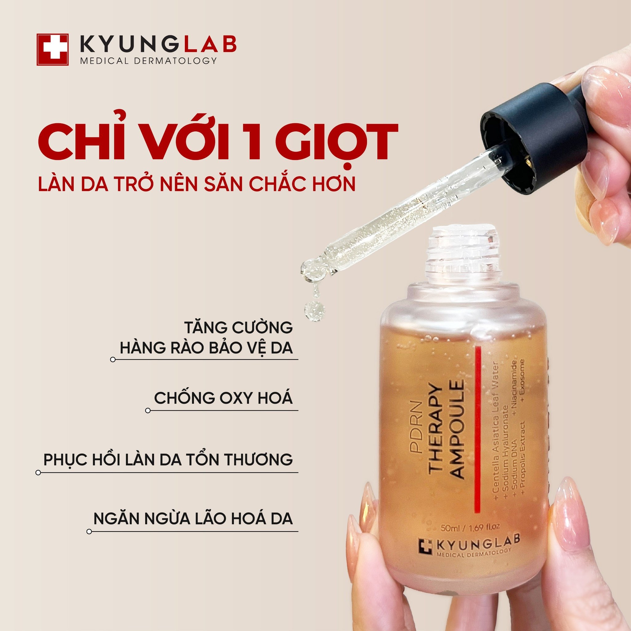 Serum tế bào gốc KyungLab PDRN Therapy Ampoule chống lão hoá trẻ hoá da