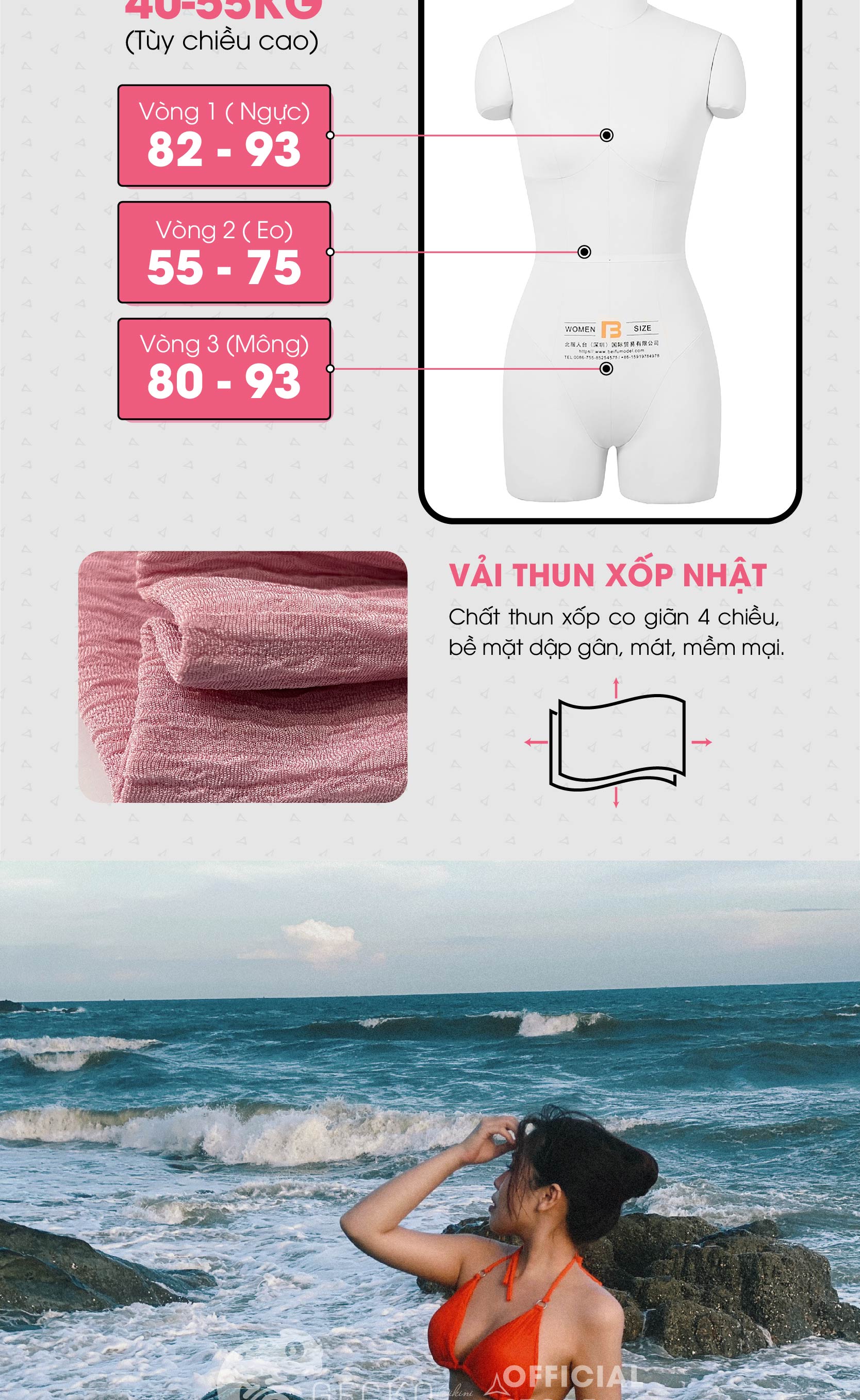 HCM Bikini GECKO Mảnh Tam Giác Xốp Nhật Khoen M A Ảnh Thật
