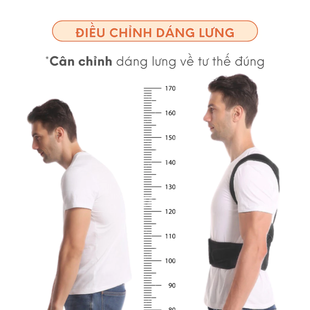 Đai Chống Gù Lưng EDON Đai Điều Chỉnh Tư Thế Cải Thiện Vóc Dáng Có Nẹp