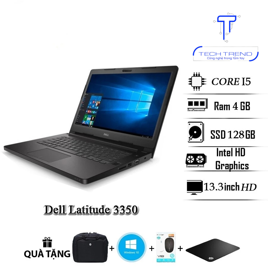 Laptop Dell Latitude 3350 Core i5 5200U Ram 4GB SSD 128GB màn hình