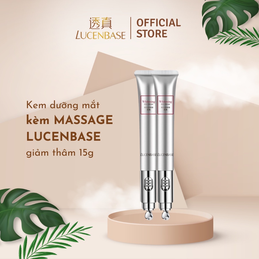 Cây kem dưỡng mắt kèm đầu masage LUCENBASE 15g