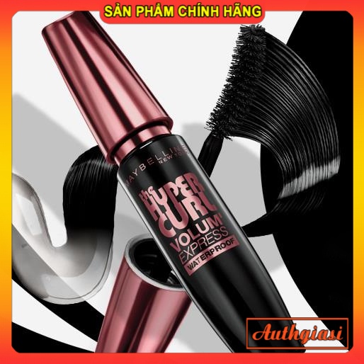 [Chính Hãng] Mascara chuốt mi Maybelline Hyper Curl Waterproof đen siêu cong dài mi có vỉ