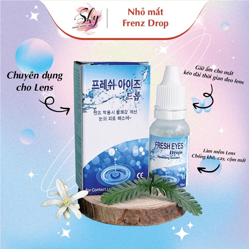 Nước nhỏ mắt chuyên dụng cho lens Sky Contact lens 15 ml ( nước mắt nhân tạo)