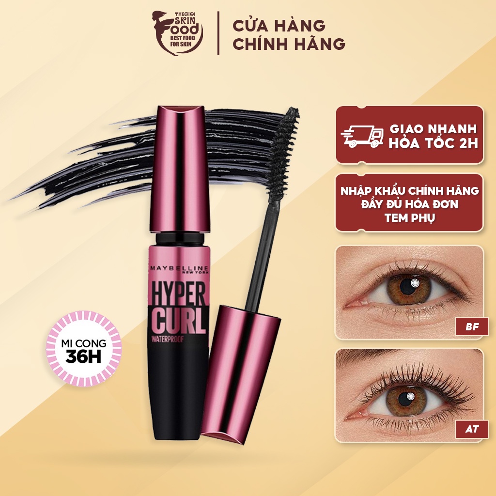 Mascara Làm Dài Và Cong Mi Maybelline The Hyper Curl Mascara 9.2ml