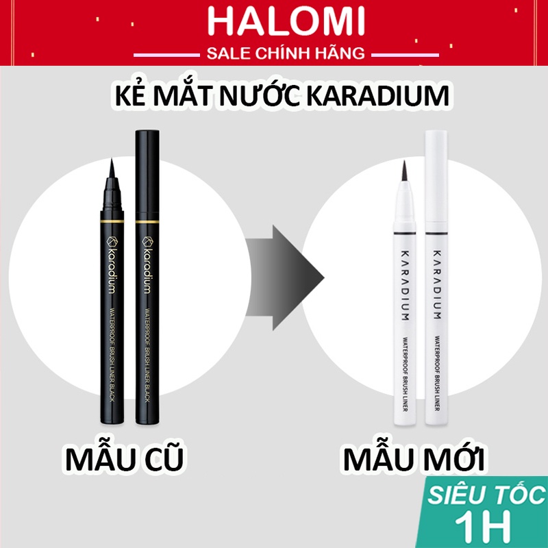 Bút Kẻ Mắt Nước Karadium Waterproof Brush Liner Black 0.55g không lem không trôi