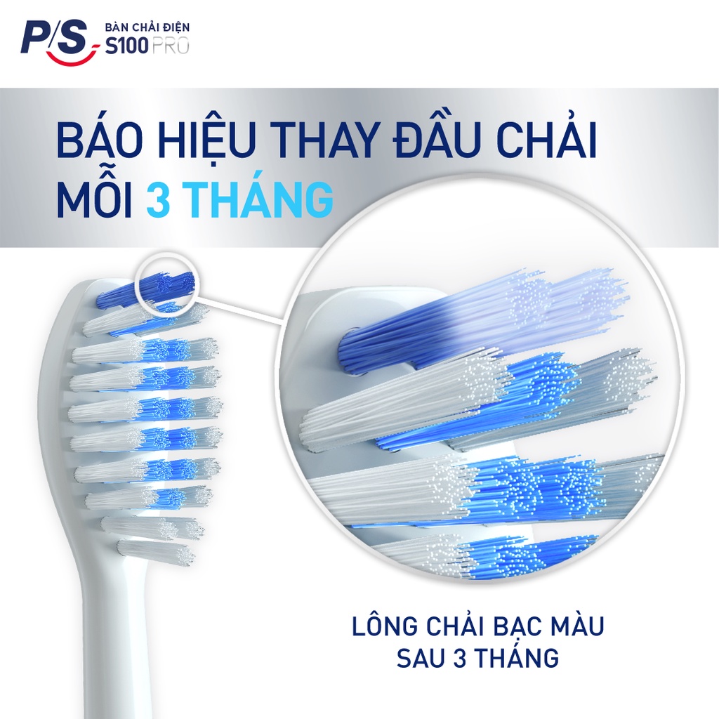 Bộ 2 đầu bàn chải điện P/S – Trắng Răng Tự Nhiên