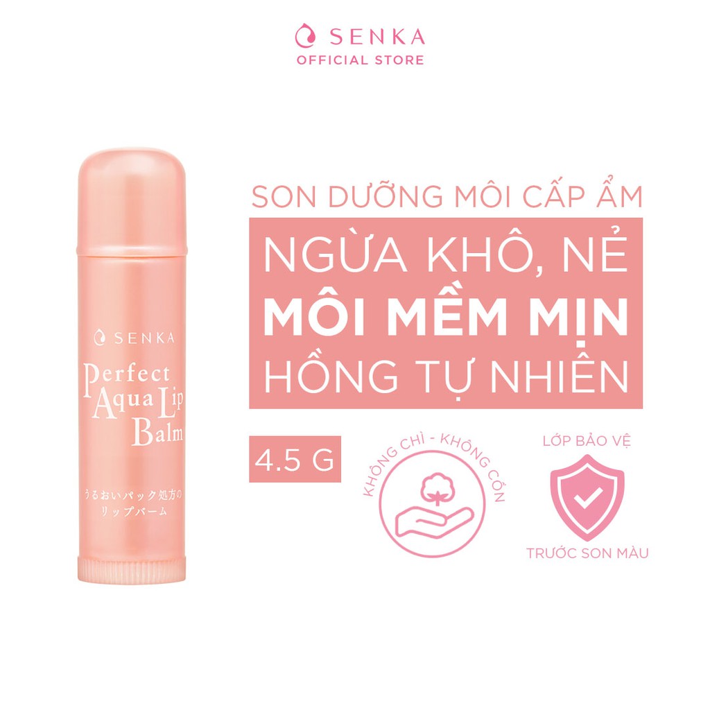 Dưỡng Môi Cấp Ẩm & Giảm Nếp Nhăn Môi Senka Perfect Lip Balm 4.5g – Essence 10g