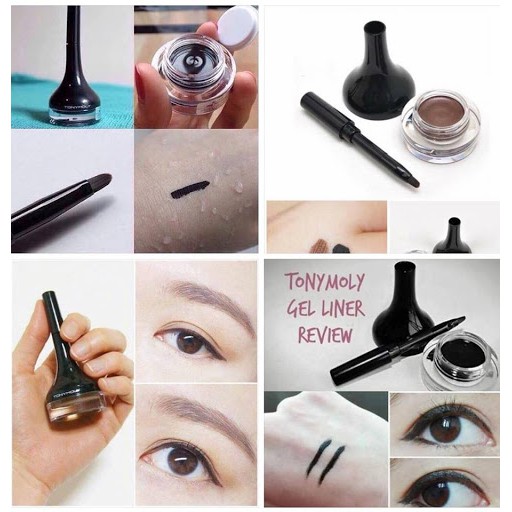 🍒🍒Gel Kẻ Mắt Tonymoly Kèm Cọ Màu Nâu Backstage Gel Eyeliner 02 Brown🍒🍒