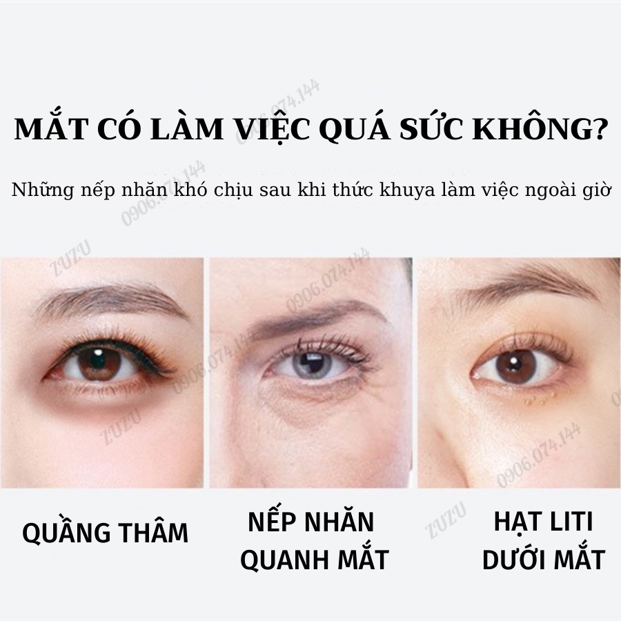 [60 MIẾNG] Hộp Mặt nạ mắt, mặt nạ BIOAQUA dưỡng ẩm làm sáng giảm quầng thâm và nếp nhăn Zu Cosmetics