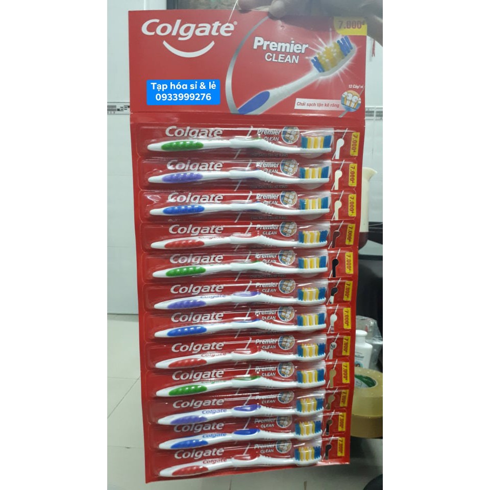 Combo 12 cây bàn chải đánh răng Colgate Premier Clean giá bao bì 8k