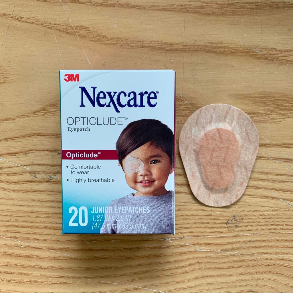 Băng dán mắt tập nhược thị 3M Nexcare cỡ nhỏ 1537, 20 miếng/hộp (MUA 1 TẶNG 5 miếng băng cá nhân Waterproof)
