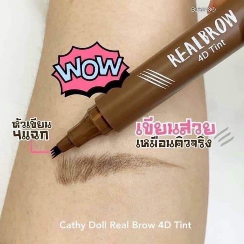 Bút kẻ chân mày phảy sợi Cathy Doll Real Brow 4D Tint