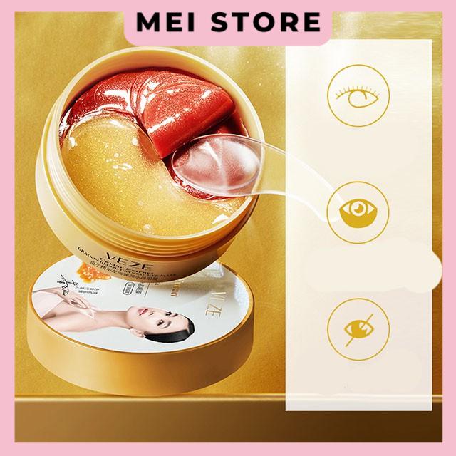 Hộp 60 Miếng Mặt Nạ Mắt VEZE Collagen 2 Màu Giảm Quầng Thâm Mắt Bọng Mắt Nếp Nhăn