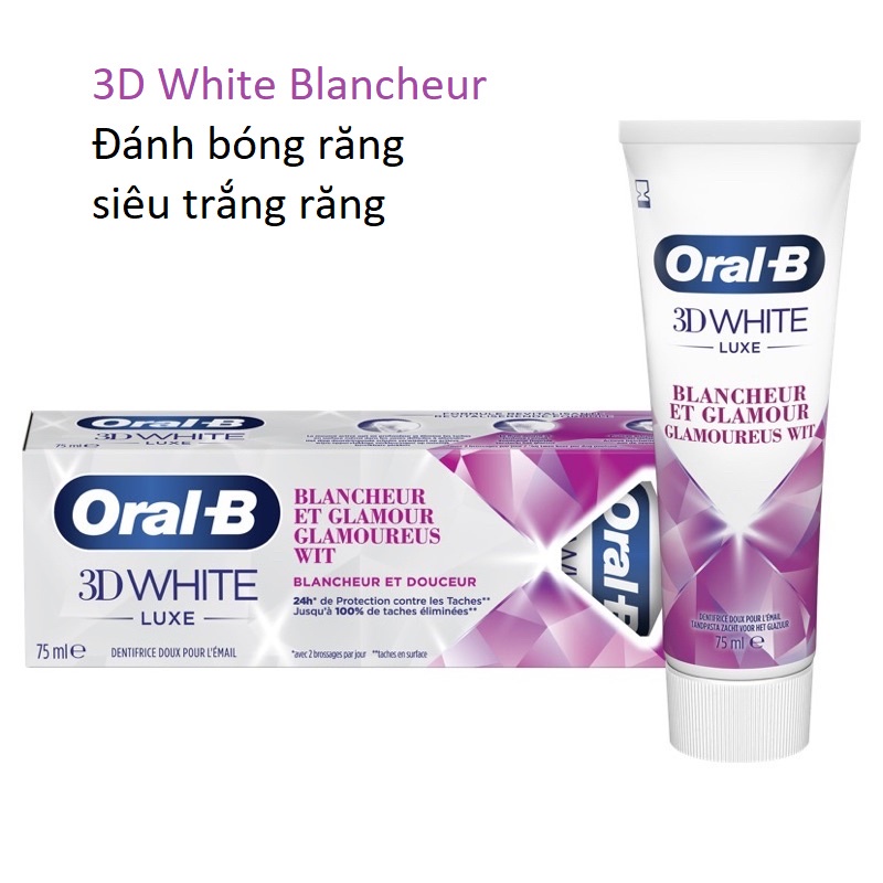 [Made in Germany] Kem đánh răng Oral B các dòng Best Seller của hãng, bill mua tại siêu thị Pháp