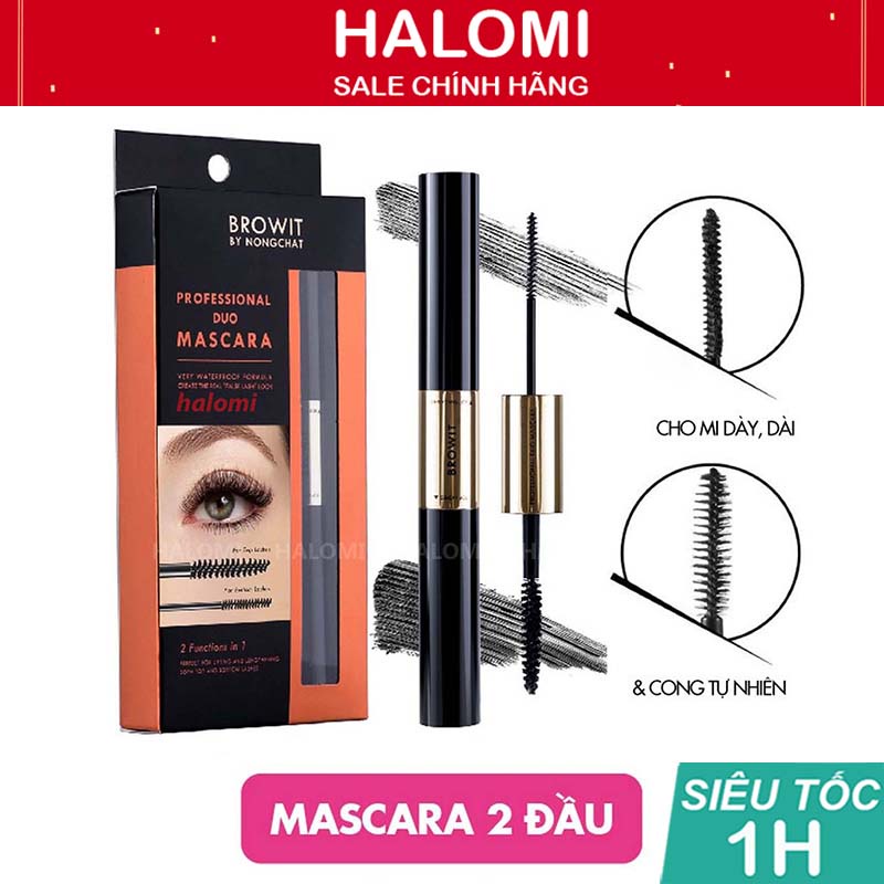 Mascara Nongchat 2 Đầu Browit Professional Duo Mascara 4 + 4g SEXY BLACK siêu chống nước