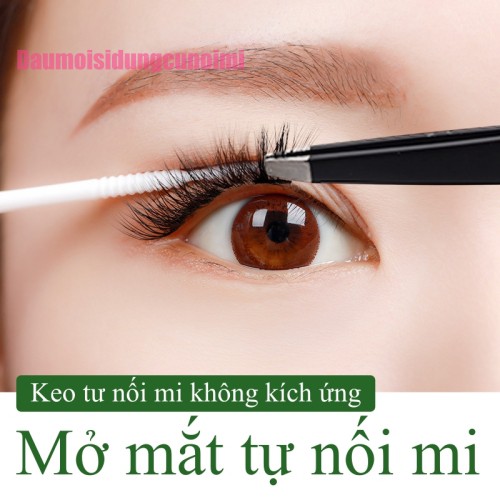 Keo nối mi không cay tự nối, có thể mở mắt tự nối mi, 2s khô, bền 2~3 tuần, được khoảng 30 bộ mi