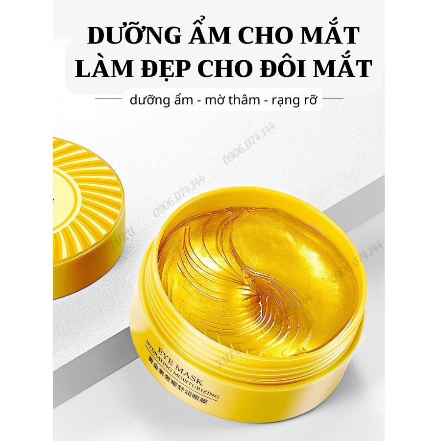 [60 MIẾNG] Hộp Mặt nạ mắt, mặt nạ BIOAQUA dưỡng ẩm làm sáng giảm quầng thâm và nếp nhăn Zu Cosmetics