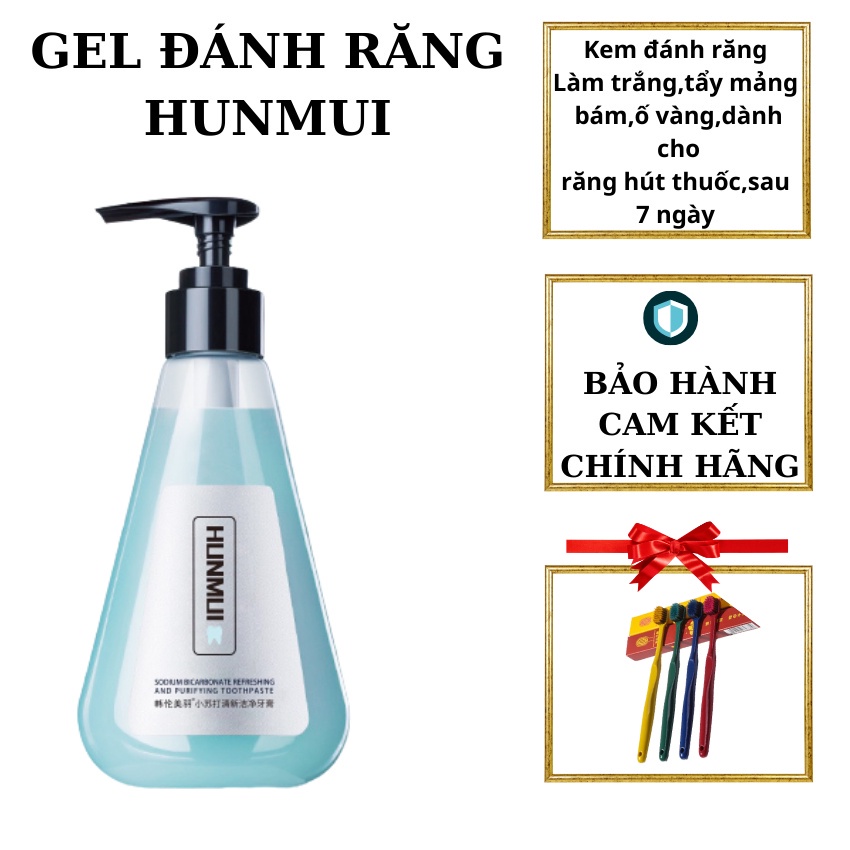 Kem Đánh Răng hunmui – Kem Đánh Răng Dạng Gel Lỏng Thơm-Vệ Sinh Răng Miệng Không Hôi Miệng PVN3669