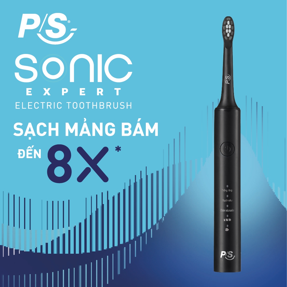 Bộ bàn Chải Điện P/S Sonic Expert Chuyên Gia Sóng Âm – Công Nghệ Sóng Âm, Chải Sạch Mảng Bám Tới 8X