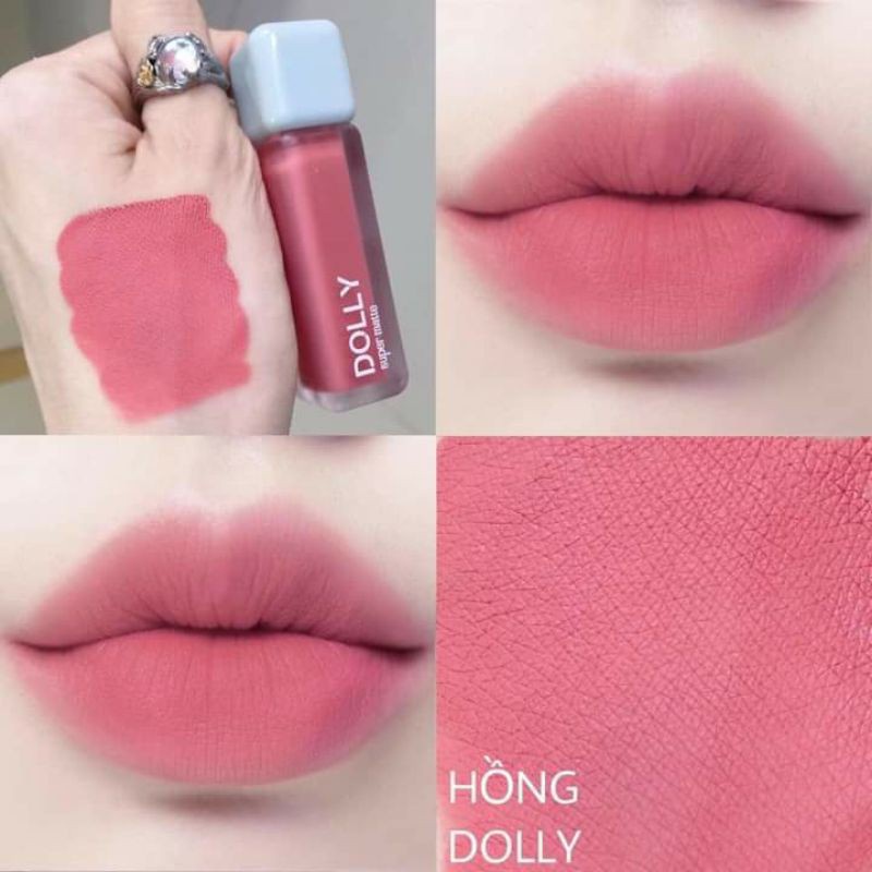 Son kem lì Dolly Super matte, không chì, lâu trôi [HỒNG DOLLY]