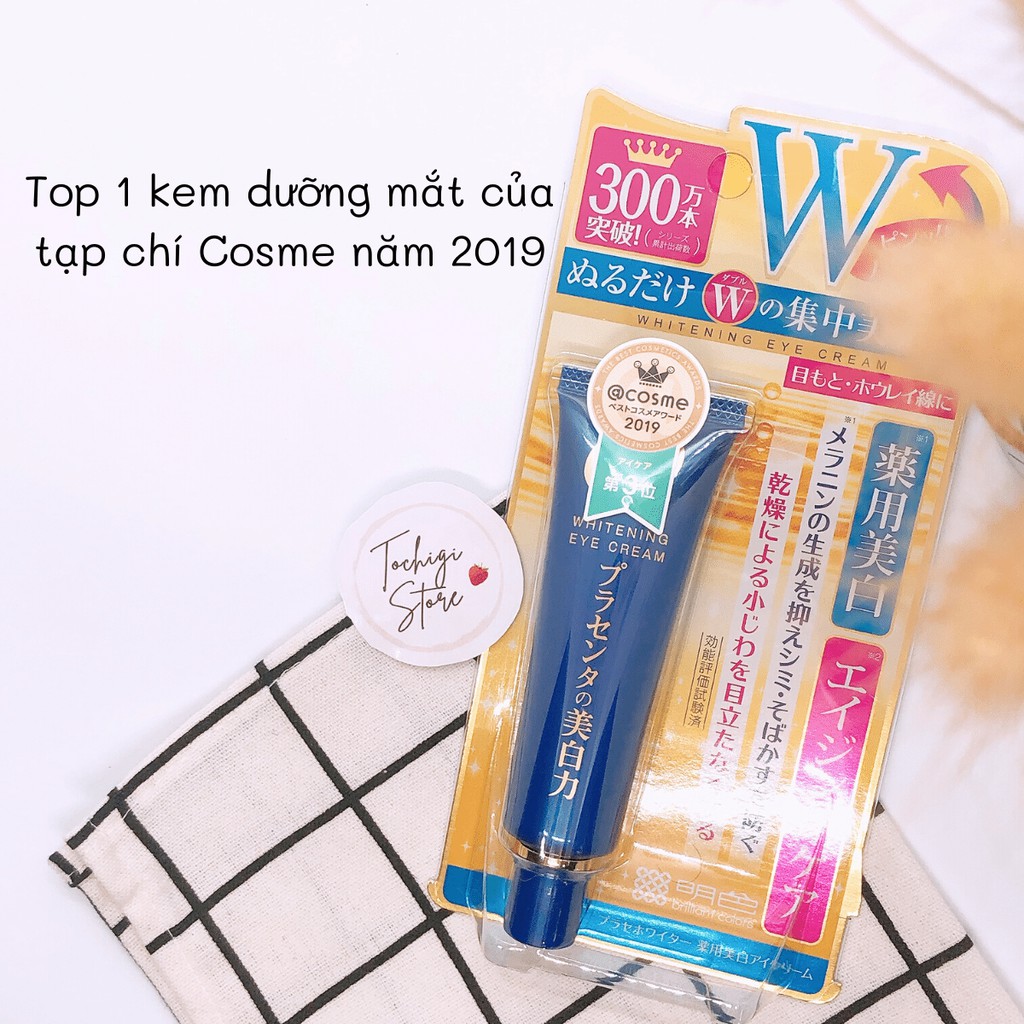 Kem mắt ngừa thâm làm mờ nếp nhăn mắt Meishoku Whitening Eye Cream Nhật Bản