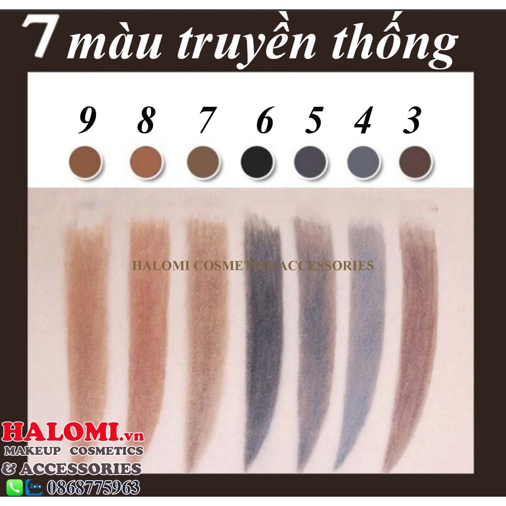 Chì xé kẻ mày Haozhuang cứng phẩy sợi Eyebrow Pencil sắc nét chuyên dùng cho Makeup trang điểm