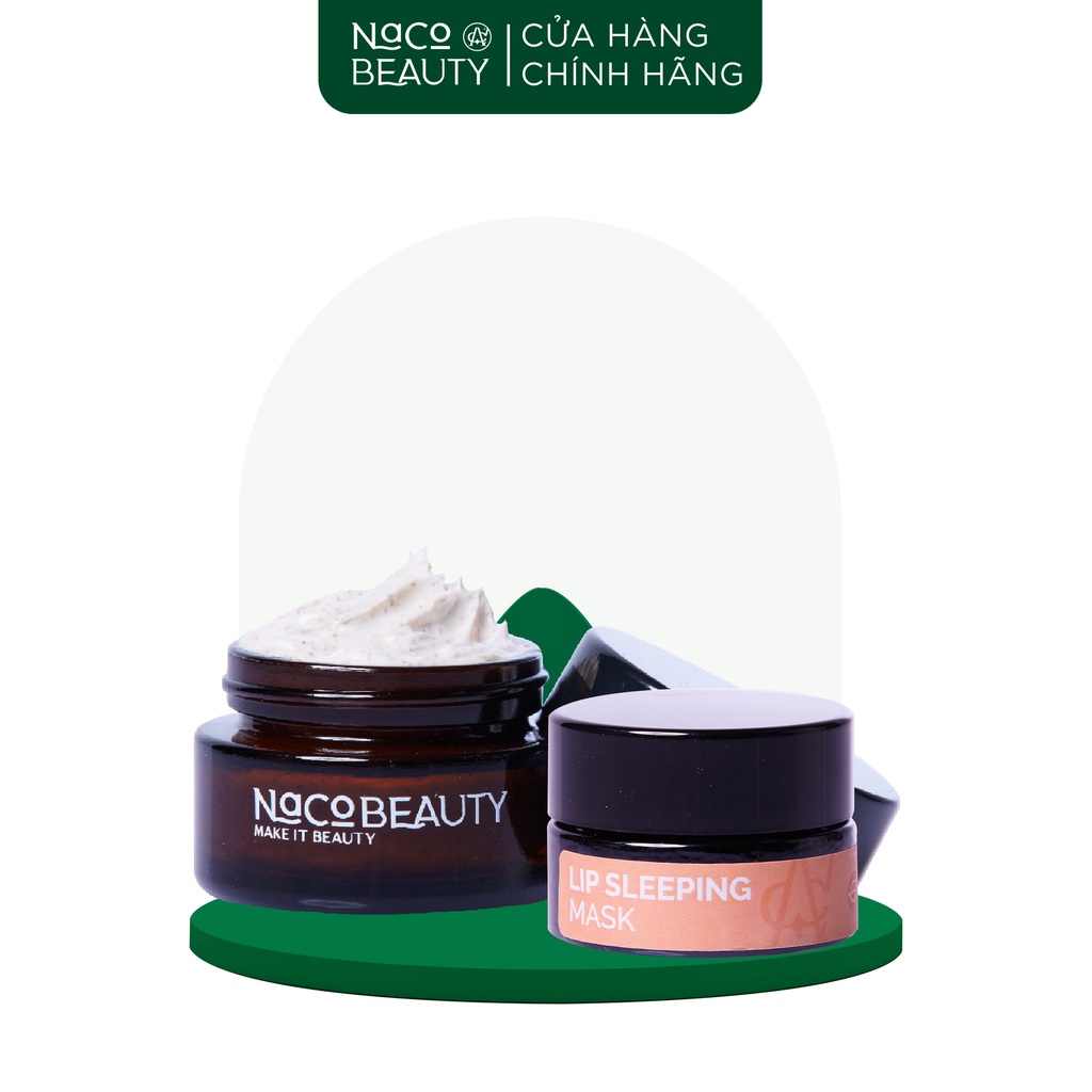 Bộ Combo Mặt Nạ Môi & Tẩy Tế Bào Chết NACOBEAUTY Dưỡng Ẩm Giúp Làm Mềm Môi tẩy tế bào Chết Cho Môi