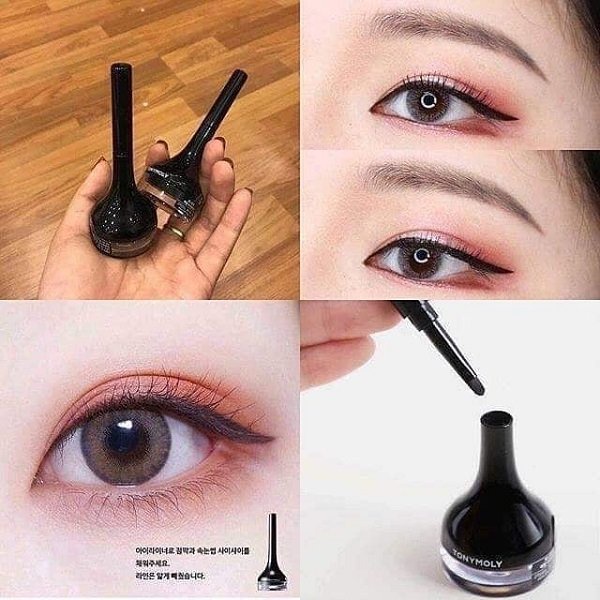 Gel Kẻ Mắt TONYMOLY Chống Lem, Trôi Back Gel Eyeliner 4g huyên dùng cho makeup kẻ mắt TRANCI