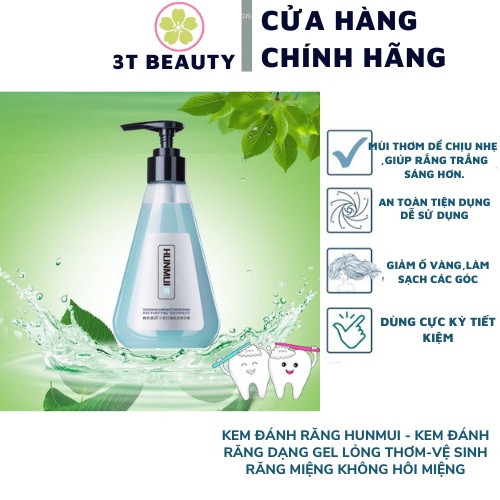 Kem Đánh Răng hunmui – Kem Đánh Răng Dạng Gel Lỏng Thơm-Vệ Sinh Răng Miệng Không Hôi Miệng PVN3669