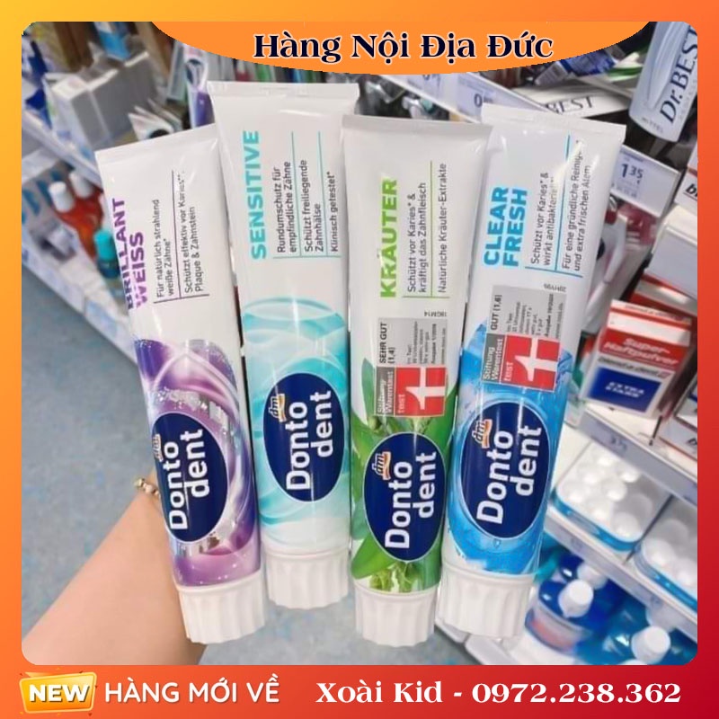 Kem đánh răng Dontodent nội địa Đức 125ml – Mẫu mới nhất