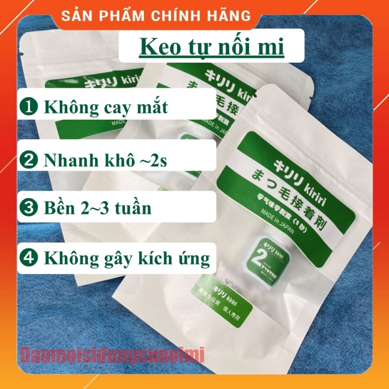 Keo nối mi không cay tự nối, có thể mở mắt tự nối mi, 2s khô, bền 2~3 tuần, được khoảng 30 bộ mi